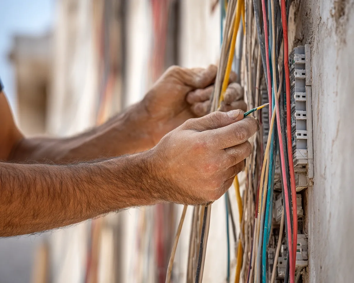 خدمة تمديدات الكهرباء